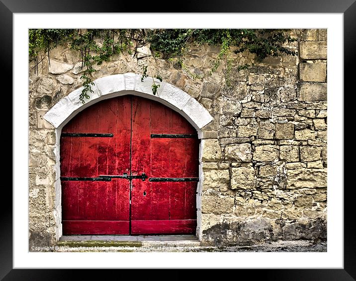 Medieval Red Door Framed Mounted Print by William AttardMcCarthy