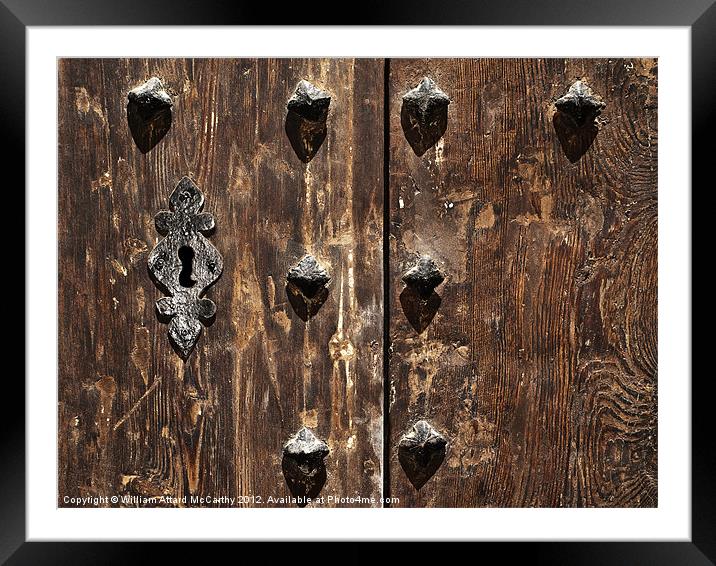 Medieval Doorlock Framed Mounted Print by William AttardMcCarthy