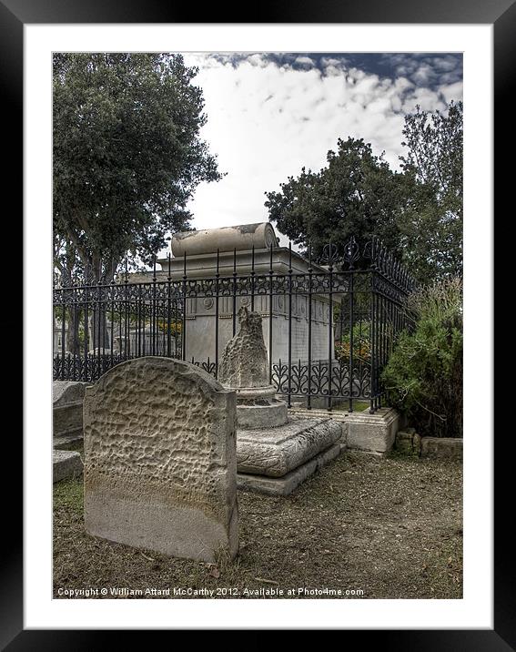 Graveyard Framed Mounted Print by William AttardMcCarthy