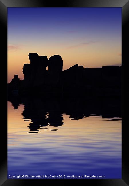 Temples at Sunset Framed Print by William AttardMcCarthy