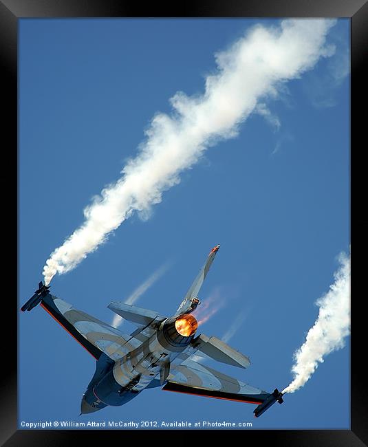 Fighting Falcon Framed Print by William AttardMcCarthy