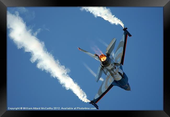 Fighting Falcon Framed Print by William AttardMcCarthy