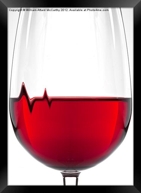 Red Wine, Healthy Heart Framed Print by William AttardMcCarthy