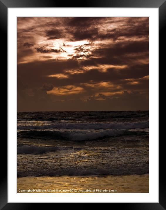 Golden Bay Sunset Framed Mounted Print by William AttardMcCarthy