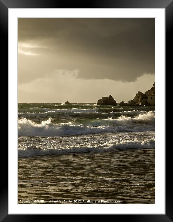 Emerald Waves Framed Mounted Print by William AttardMcCarthy