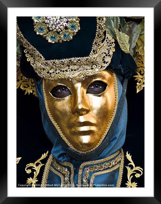 Venetian Mask Framed Mounted Print by William AttardMcCarthy