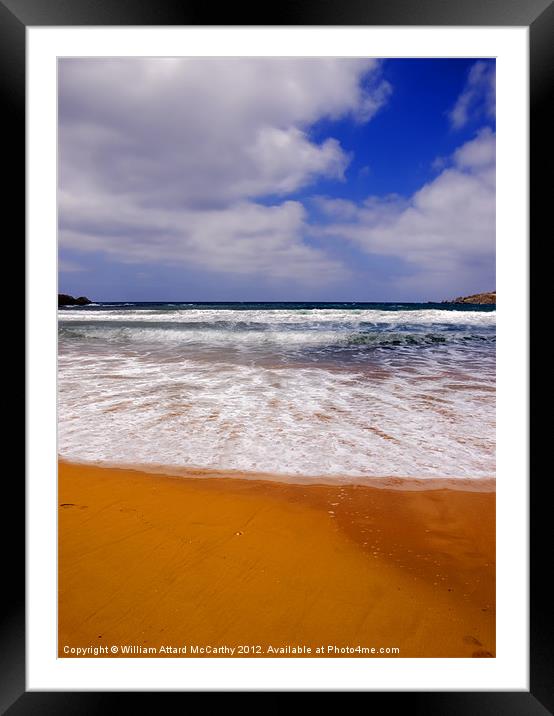 Beach Waters Framed Mounted Print by William AttardMcCarthy