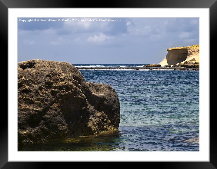 Coast and Rock Framed Mounted Print by William AttardMcCarthy