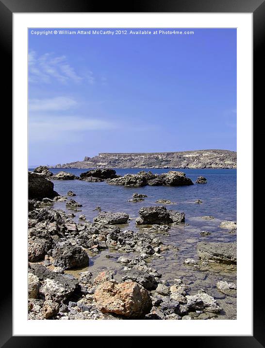 Rocky Coastline Framed Mounted Print by William AttardMcCarthy