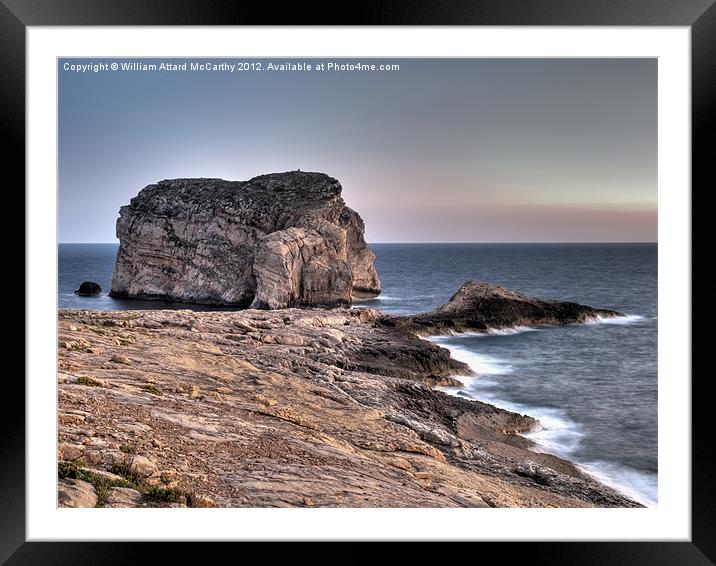 Fungus Rock Framed Mounted Print by William AttardMcCarthy