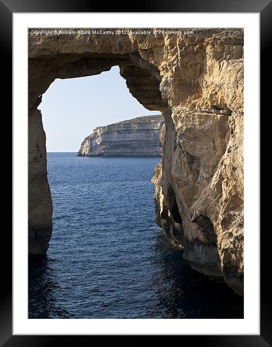 The Azure Window Framed Mounted Print by William AttardMcCarthy