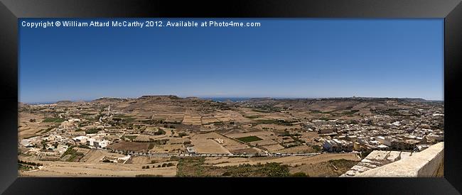 Gozo Panorama Framed Print by William AttardMcCarthy