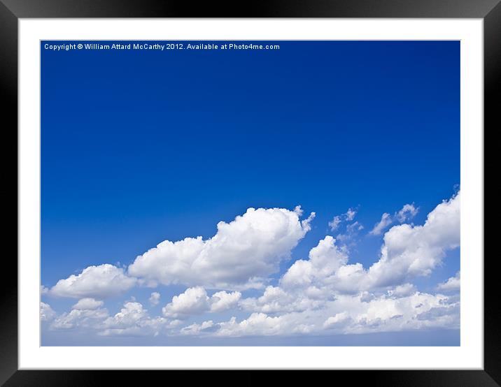 Clouds over Blue Sky Framed Mounted Print by William AttardMcCarthy