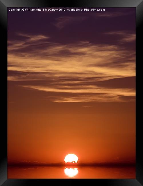 Mediterranean Twilight Framed Print by William AttardMcCarthy