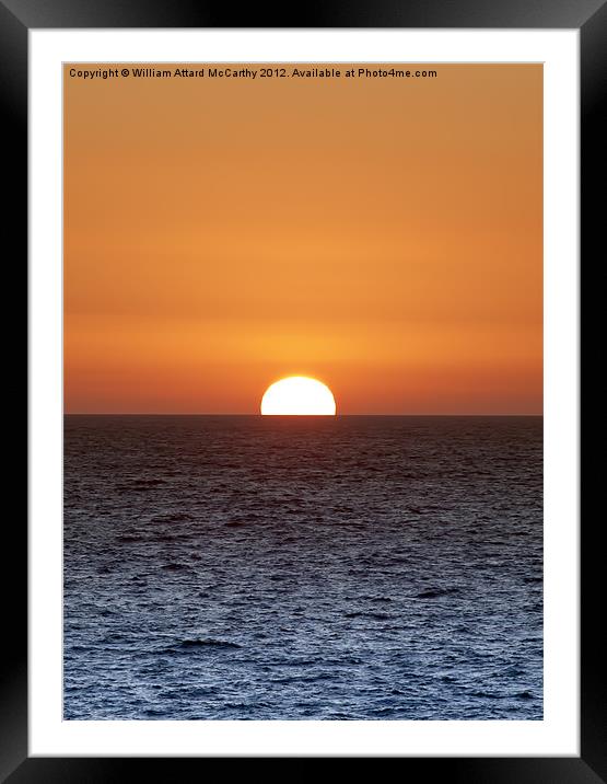 Golden Sunset Framed Mounted Print by William AttardMcCarthy