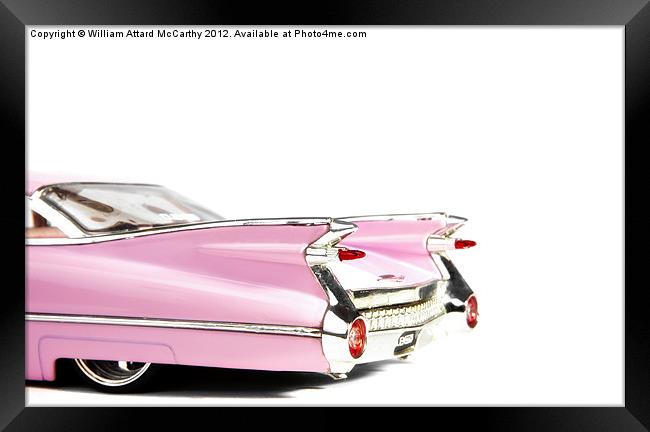 Pink Cadillac Framed Print by William AttardMcCarthy