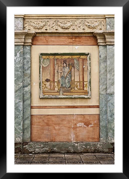 Roman Wall Fresco Framed Mounted Print by William AttardMcCarthy