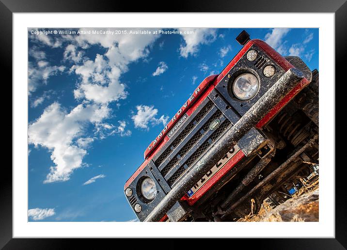 Land Rover Defender Framed Mounted Print by William AttardMcCarthy