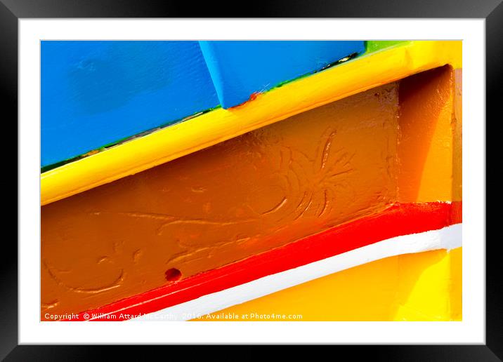 Colours of the Maltese Dghajsa Framed Mounted Print by William AttardMcCarthy
