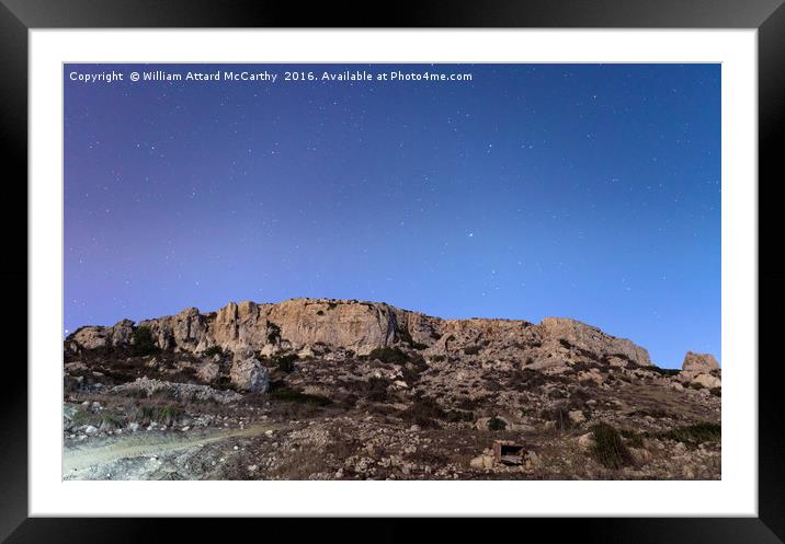 The Cliffs of Mgiebah Framed Mounted Print by William AttardMcCarthy