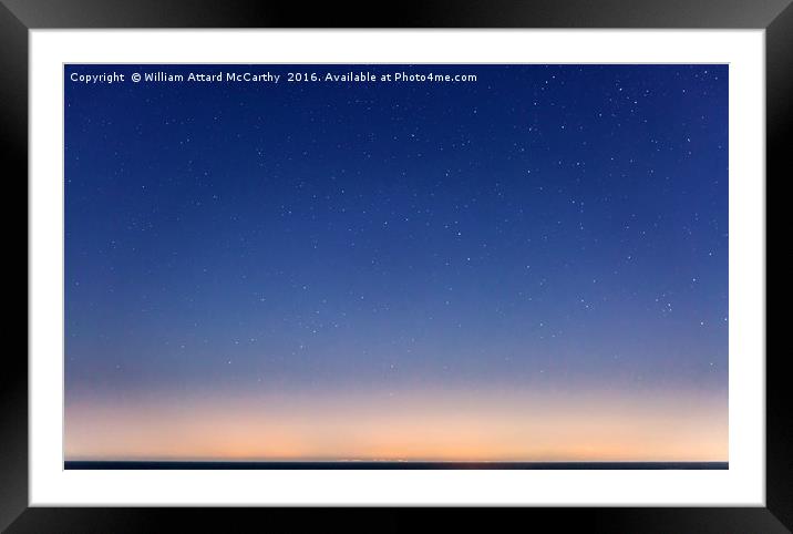 Starry Sky and the Sicily Coastline Framed Mounted Print by William AttardMcCarthy