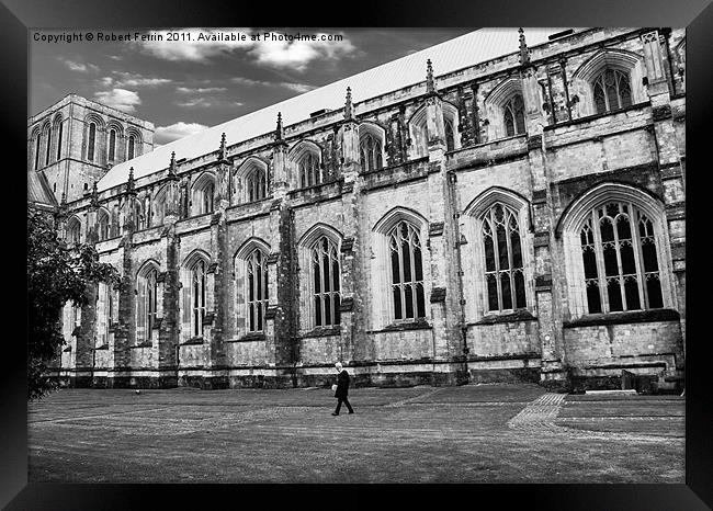 Winchester Cathedral Old Timer Framed Print by Robert Ferrin