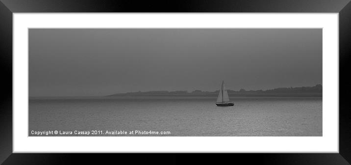 Mist on the Solent Framed Mounted Print by Laura Cassap