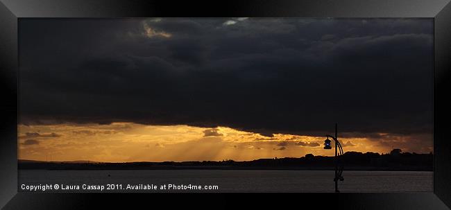 Solent Sunset Framed Print by Laura Cassap