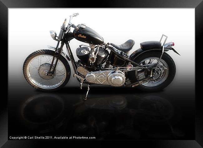Indian Motorcycle Framed Print by Carl Shellis
