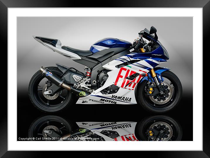 Yamaha R6 Framed Mounted Print by Carl Shellis