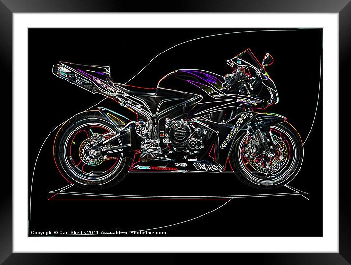 Honda CBR Framed Mounted Print by Carl Shellis