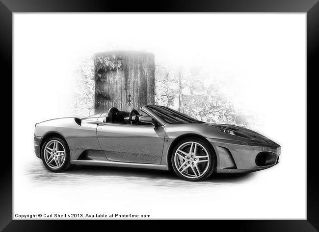 Ferrari F430 spider Framed Print by Carl Shellis