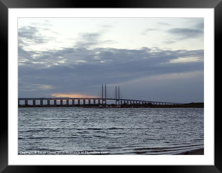Öresund Bridge, Sweden Framed Mounted Print by Sarah Osterman