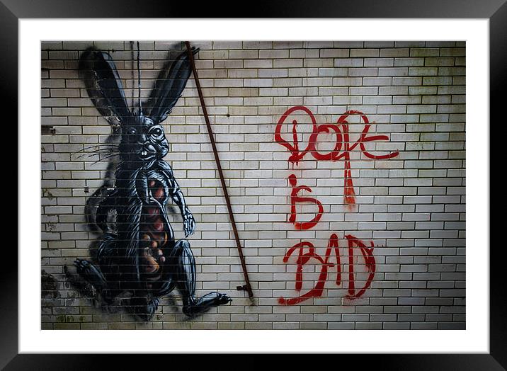 Dope is Bad Framed Mounted Print by Gary Mather