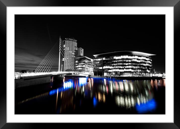 Media City reflection Framed Mounted Print by Gary Mather