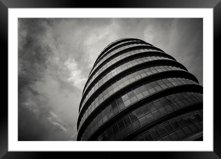 City Hall Mono London Framed Mounted Print by Gary Mather
