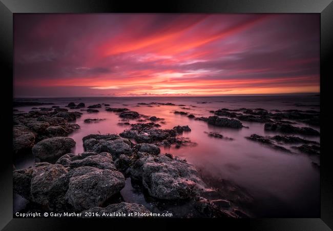 Fire In The Sky Framed Print by Gary Mather