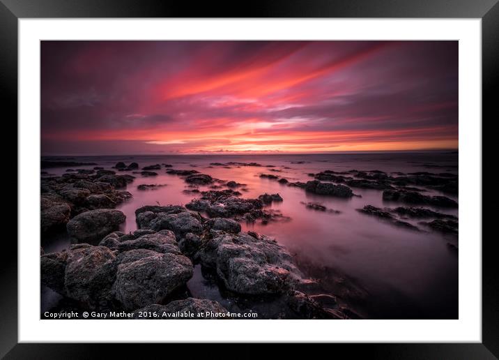 Fire In The Sky Framed Mounted Print by Gary Mather