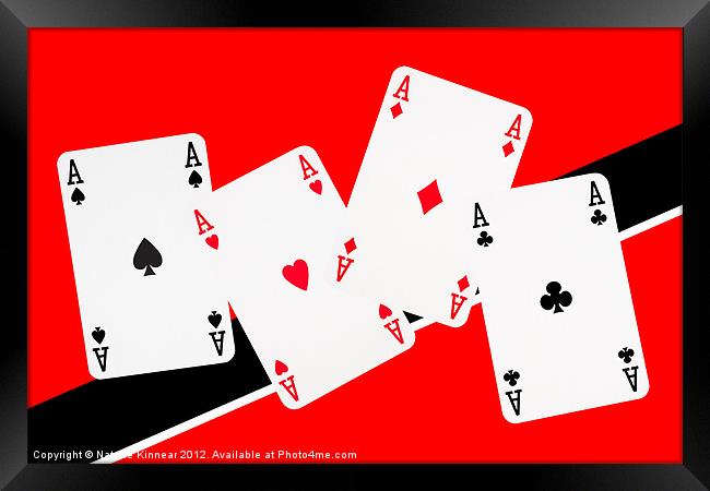 Playing Cards, Aces Framed Print by Natalie Kinnear