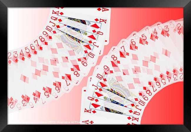 Playing Cards all the Diamonds Framed Print by Natalie Kinnear