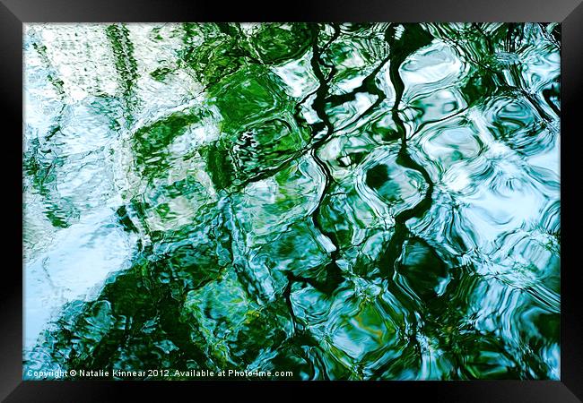 Water Ripples and Reflections Abstract Framed Print by Natalie Kinnear