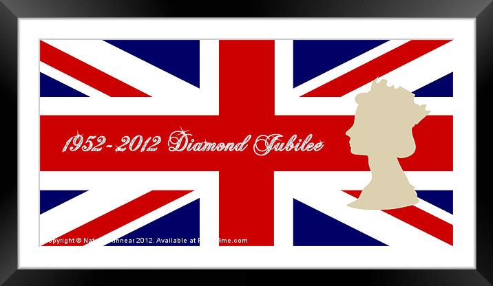 Queen Elizabeth II Diamond Jubilee Framed Mounted Print by Natalie Kinnear