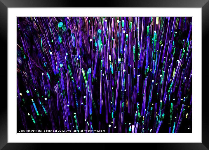Neon Abstract Blue Purple 1 Framed Mounted Print by Natalie Kinnear