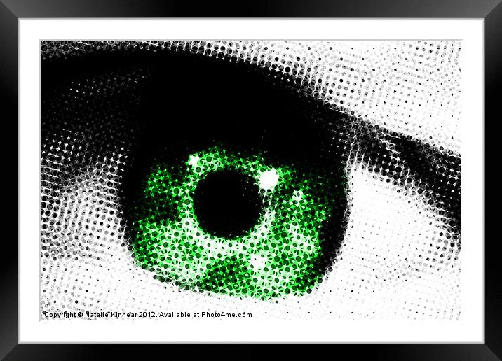 Green Eye Abstract Framed Mounted Print by Natalie Kinnear