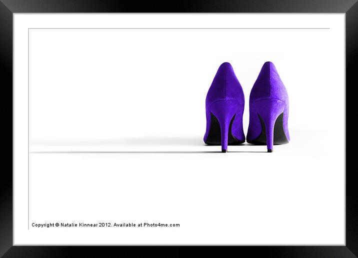 Purple High Heel Shoes Framed Mounted Print by Natalie Kinnear