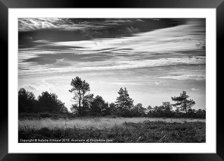 Ashdown Forest in Black and White Framed Mounted Print by Natalie Kinnear