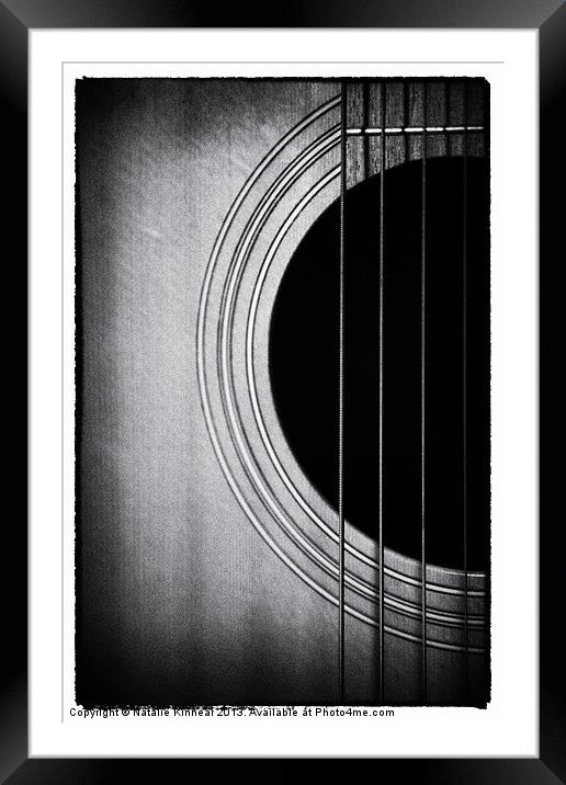 Guitar Film Noir Framed Mounted Print by Natalie Kinnear
