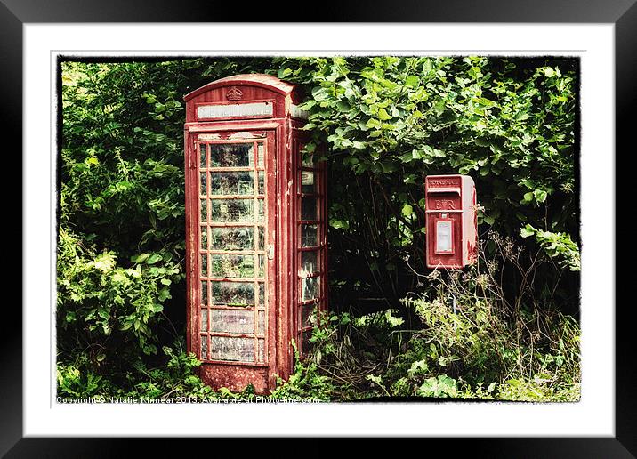 Old Red Telephone Box Old Red Letter Box Framed Mounted Print by Natalie Kinnear