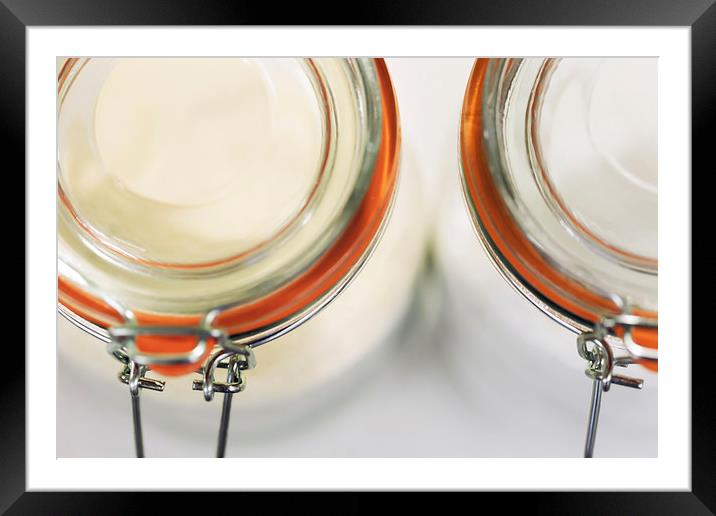 Glass Sugar Jars - Natalie Kinnear Photography - P Framed Mounted Print by Natalie Kinnear