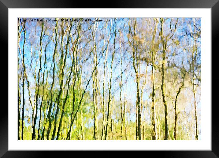 Tree Reflections Abstract Framed Mounted Print by Natalie Kinnear